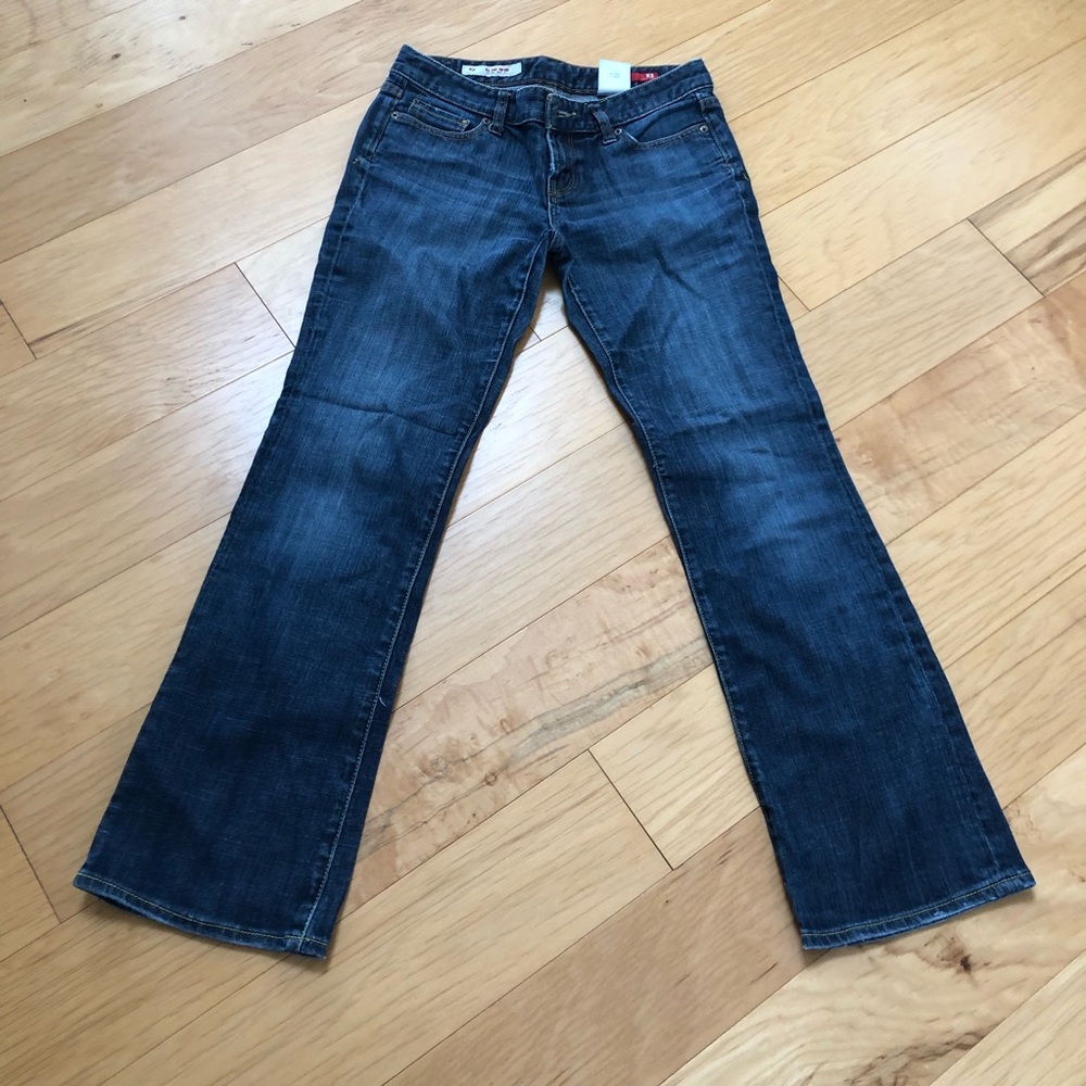 Express wide leg jeans dark denim size 6